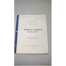 WIRELESS STATION NO31 AFV  PROVISIONAL USER HANDBOOK WORKING INSTRUCTIONS